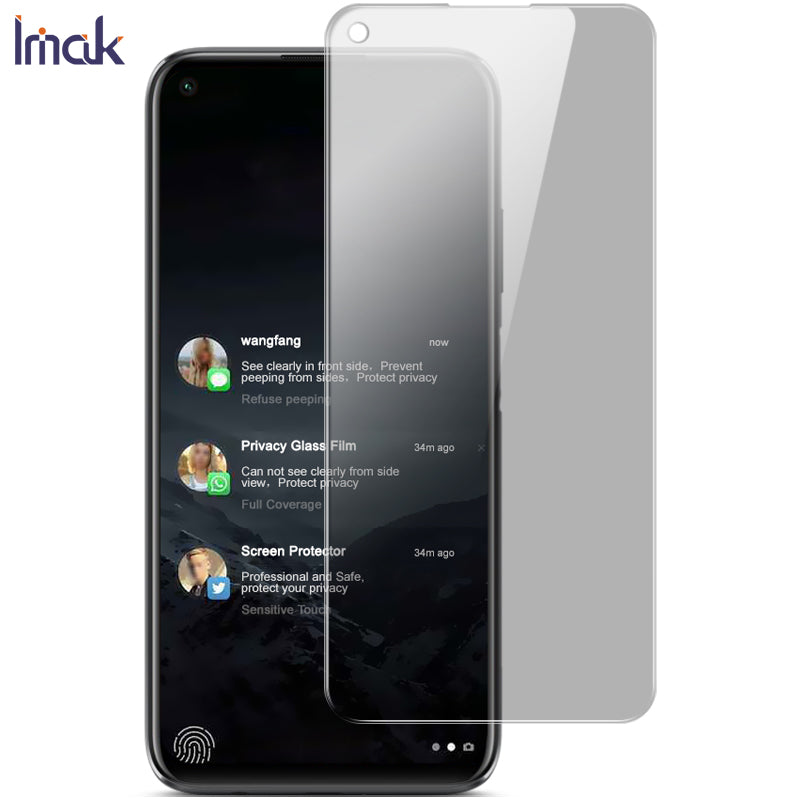 IMAK Privacy Anti-peep skærmbeskytter i hærdet glas til Huawei P40 lite nova 6 SE Nova 7i IMAK Privacy Anti-peep skærmbeskytter i hærdet glas til Huawei P40 lite nova 6 SE Nova 7i